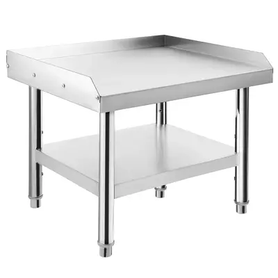 GARVEE 24L x 28W x 24H Stainless Steel Equipment Grill Stand - Grill Table with Adjustable Undershelf for Home, Hotel, and...