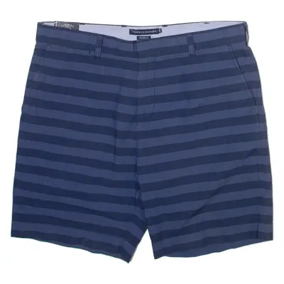 TOMMY HILFIGER Mens Casual Shorts Blue Striped XL W38