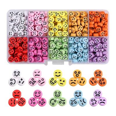 10 Colors Opaque Acrylic Beads