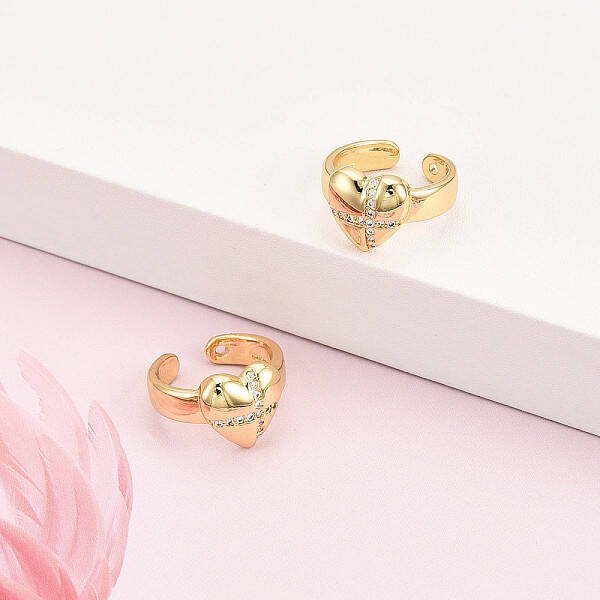 Brass Micro Pave Clear Cubic Zirconia Cuff Earrings