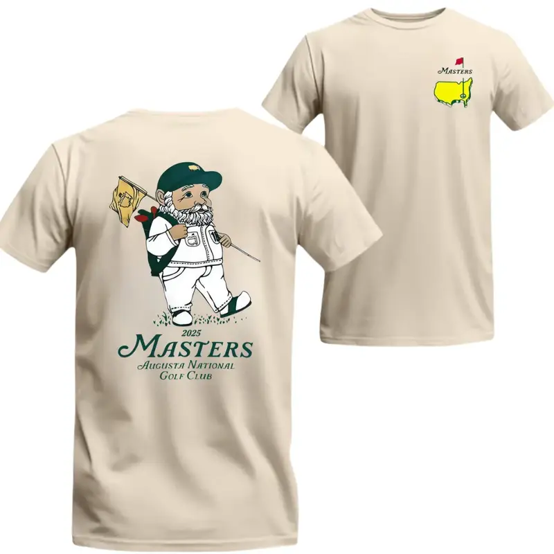 Masters Tournament 2025 Gnome T-Shirt - Fun Augusta National Golf Club Design, Perfect for Golf Fans, Stylish and Comfortable...