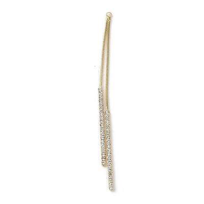 Brass Micro Pave Clear Cubic Zirconia Big Pendants