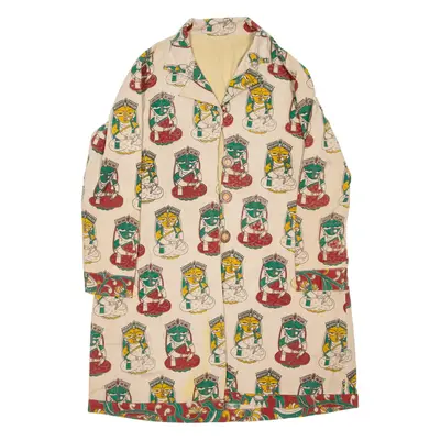 Womens Jacket Beige Crazy Pattern L