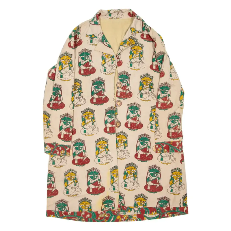 Womens Jacket Beige Crazy Pattern L