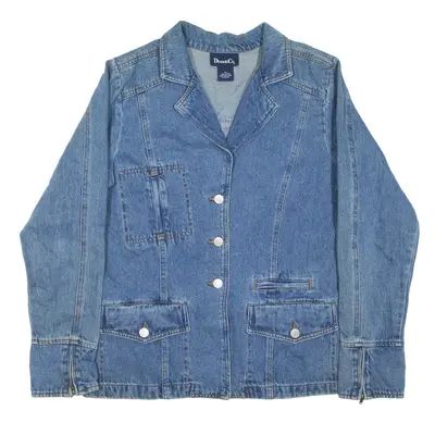DENIM AND CO Denim Jacket Blue Womens M