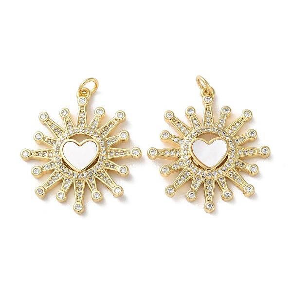 Brass Micro Pave Clear Cubic Zirconia Pendants