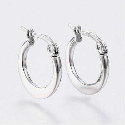 Tarnish Resistant 304 Stainless Steel Hoop Earrings