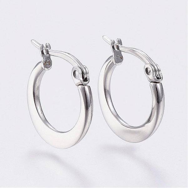 Tarnish Resistant 304 Stainless Steel Hoop Earrings