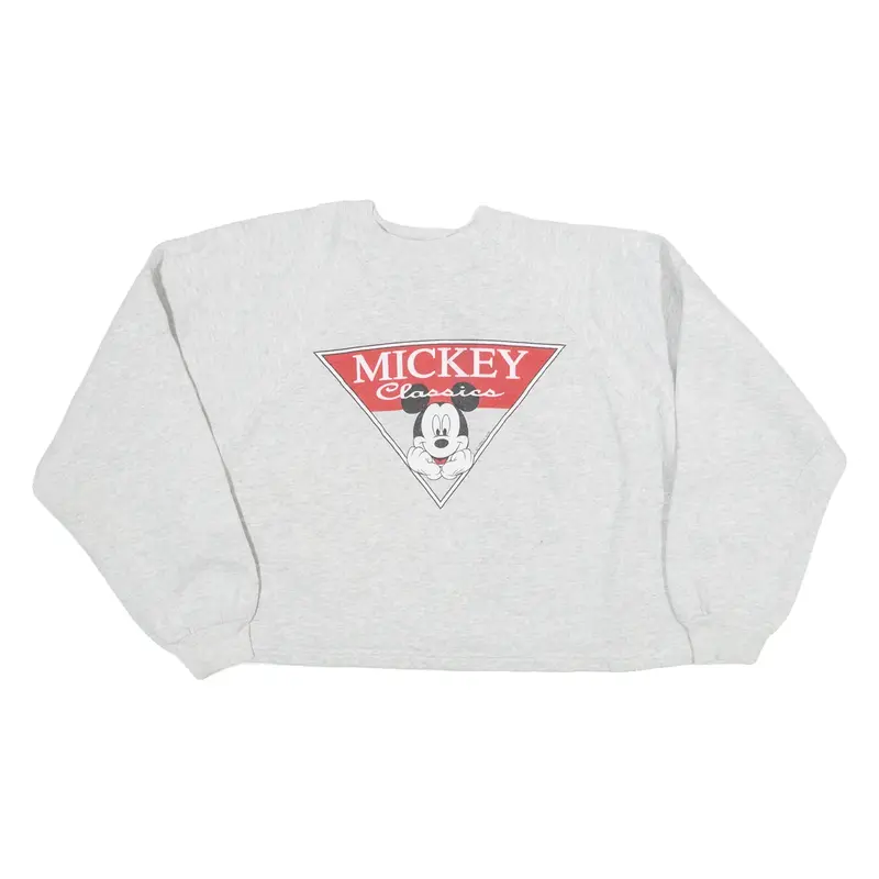Mickey Mouse Womens Sweatshirt Grey L