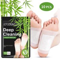 Sefudun Foot Pads (10 PCS) - Deep Cleansing Foot Patches with Bamboo Vinegar & Ginger Powder - Nail Masks