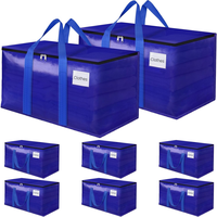 【New Updated】6/8 Packs Moving Storage Bags Heavy-Duty with Zippers and Reinforced Handles, Moving Supplies Packing Boxes ...