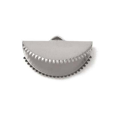 Non-Tarnish 304 Stainless Steel Ribbon Crimp Ends