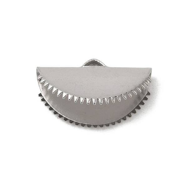 Non-Tarnish 304 Stainless Steel Ribbon Crimp Ends