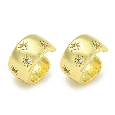 Brass Cuff Earrings