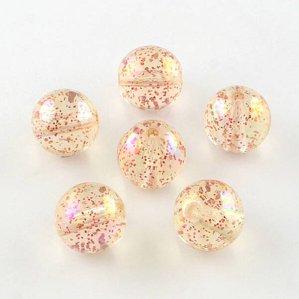 Round AB Color Transparent Acrylic Beads