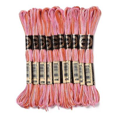 10 Skeins 6-Ply Polyester Embroidery Floss