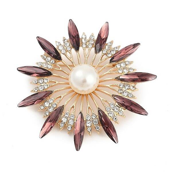 Sunflower Rhinestone Brooch Pins
