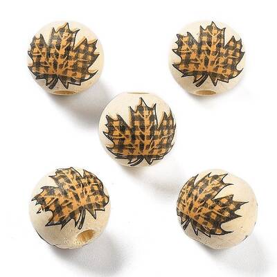 Halloween Printed Schima Wood European Beads