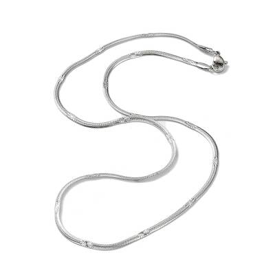Non-Tarnish 304 Stainless Steel Flat Snake Chain Necklaces for Women