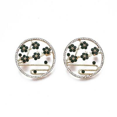 Rhinestone Ring with Plum Blossom