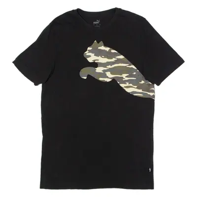 PUMA Camouflage Mens T-Shirt Black Crew Neck S