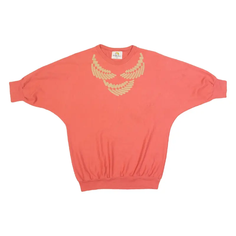 SLOPPY JOES Womens T-Shirt Orange 3/4 Sleeve 90s M