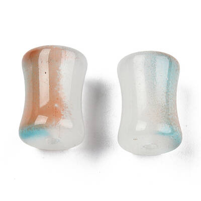 Transparent Spray Painted Glass Beads