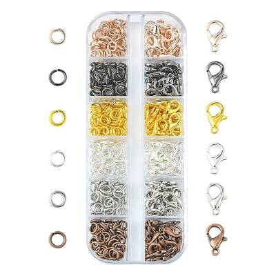 120Pcs 6 Color Zinc Alloy Lobster Claw Clasps