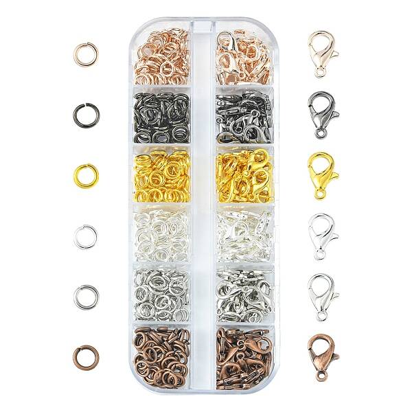 120Pcs 6 Color Zinc Alloy Lobster Claw Clasps