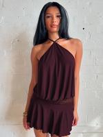 Women's Solid Color Halter Neck Sleeveless Backless Bodycon Dress, Fashion Party Club Dating Holiday Beach Vacation Music Fes...