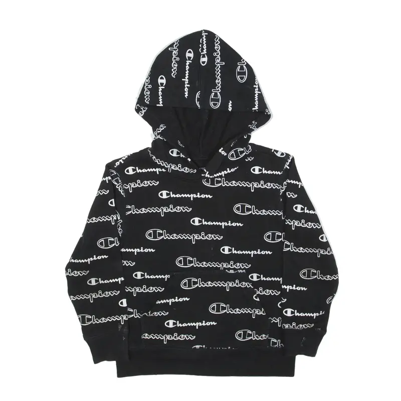 CHAMPION Hoodie Black Pullover Boys 5 Years