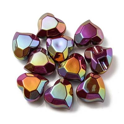 UV Plating Rainbow Iridescent Acrylic Beads