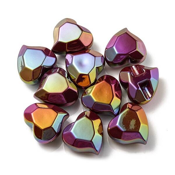 UV Plating Rainbow Iridescent Acrylic Beads