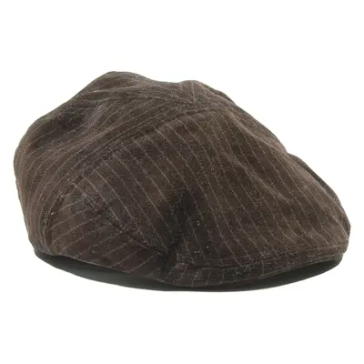 H&M Mens Flat Cap Brown Striped M