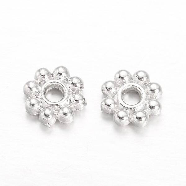 Alloy Daisy Spacer Beads