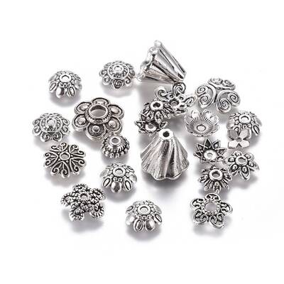 Tibetan Style Alloy Bead Caps