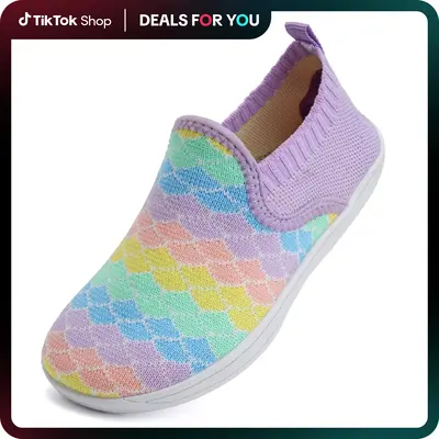 WateLves Toddler Little Kids Boys Girls Sneakers Wide Barefoot Shoes Lightweight-Breathable-Water-Shoes Minimalist-Slip-on-Wa...