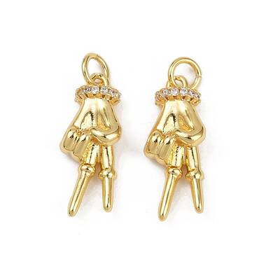 Brass Micro Pave Cubic Zirconia Pendants