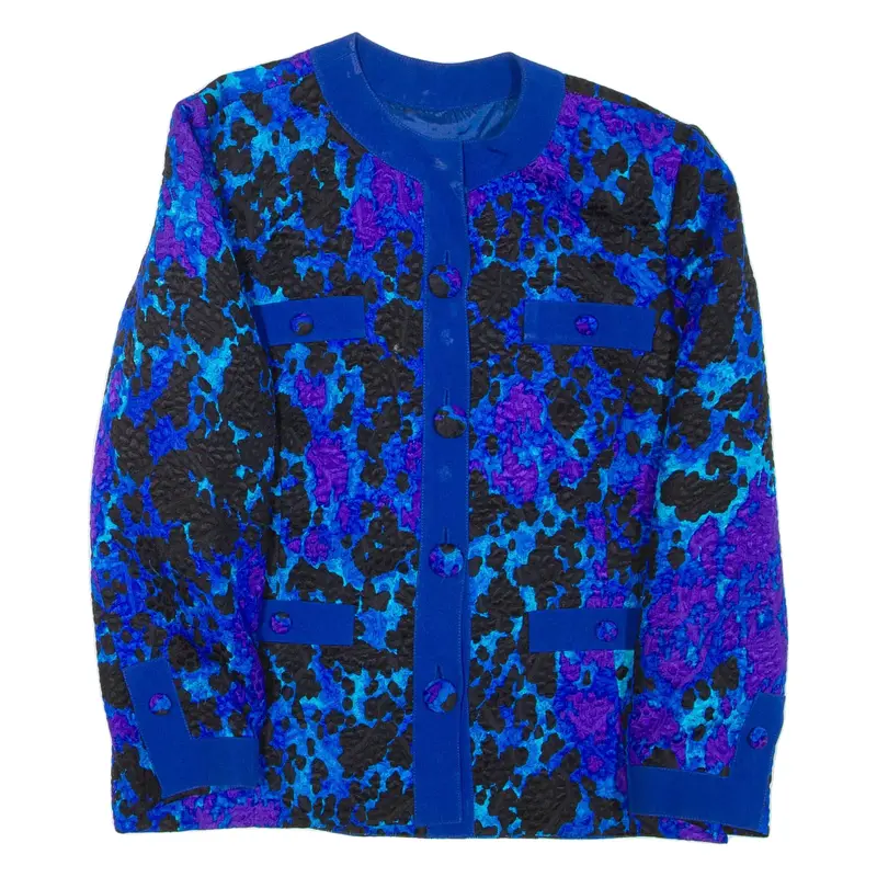 Lightweight Womens Jacket Blue Crazy Pattern L