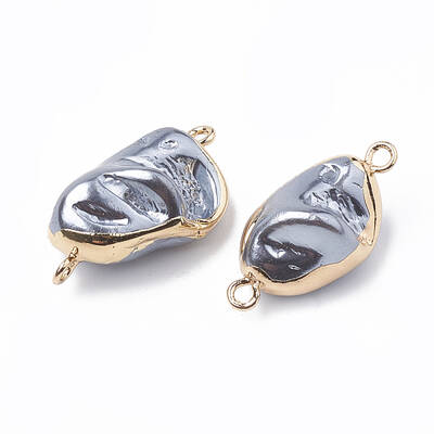 Electroplate Freshwater Shell Links connectors
