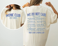 We Do Not Care Club T Shirt, 2 Side WDNC Club T Shirt, WDNC We Do Not Care Club T Shirt Full Colors, Full Sizes, For Men, For...