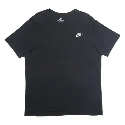NIKE Athletic Cut Mens T-Shirt Black Crew Neck XL