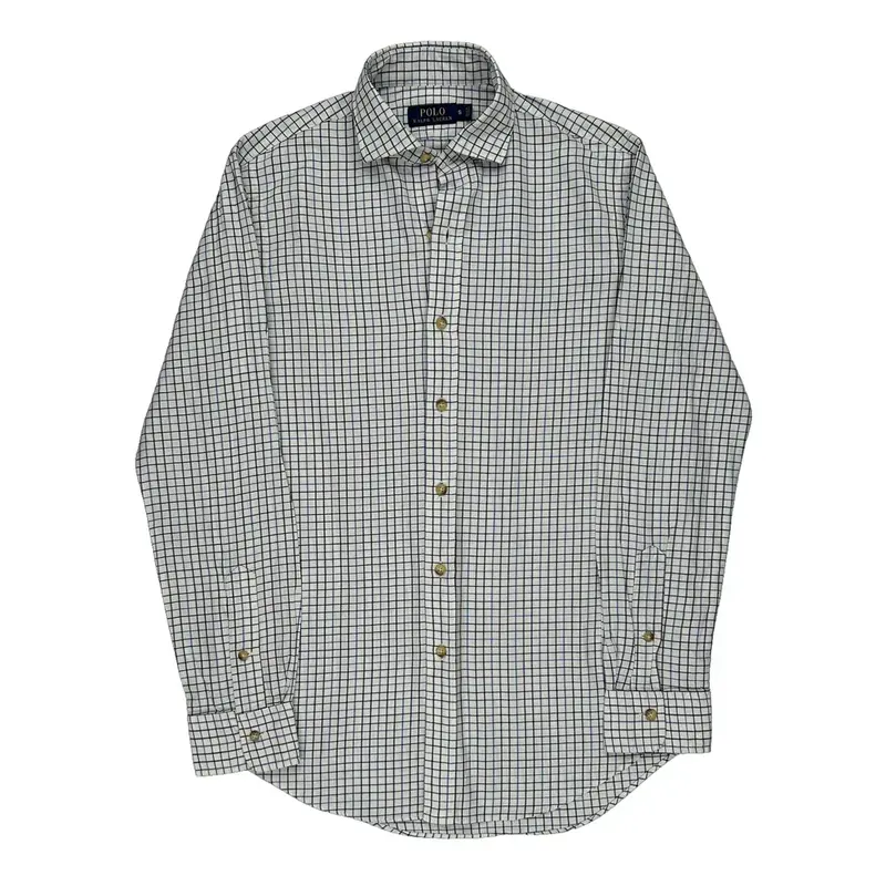 Ralph Lauren Checked Shirt - Small White Cotton | Size: small