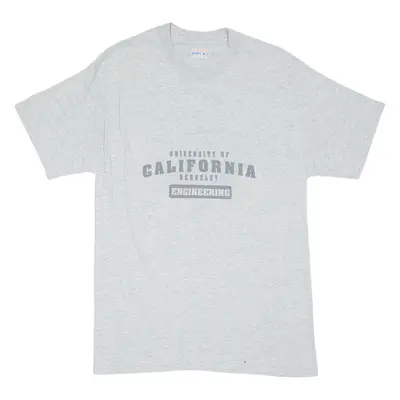 HANES University Of California Engineering Mens T-Shirt Grey USA M