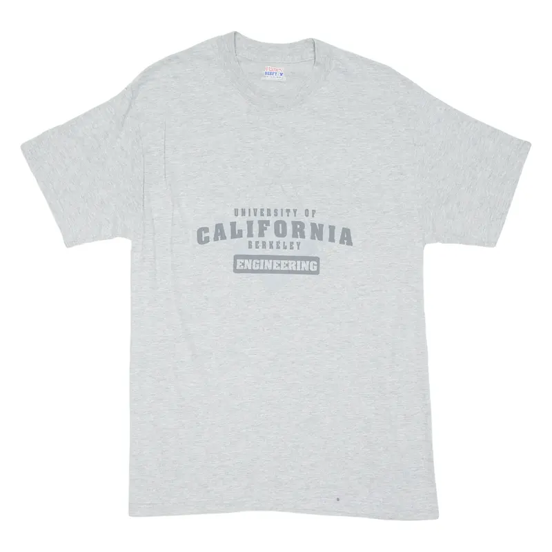 HANES University Of California Engineering Mens T-Shirt Grey USA M