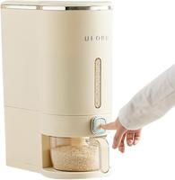 UFORU insect-proof airtight Rice Dispenser with Measuring Cups - Moisture-Resistant Plastic, Airtight Grain Storage Container...