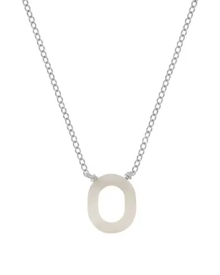 Dawn Initial Necklace | Metal Color: Silver | Style: O