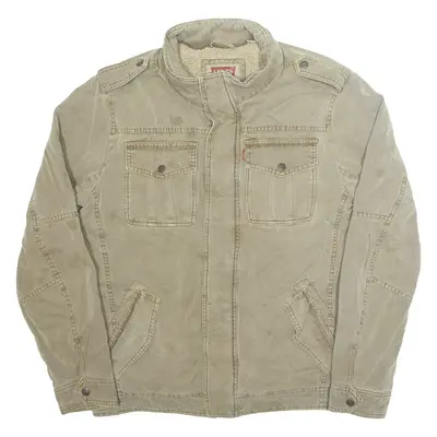 LEVI'S Sherpa Lined Mens Jacket Brown S