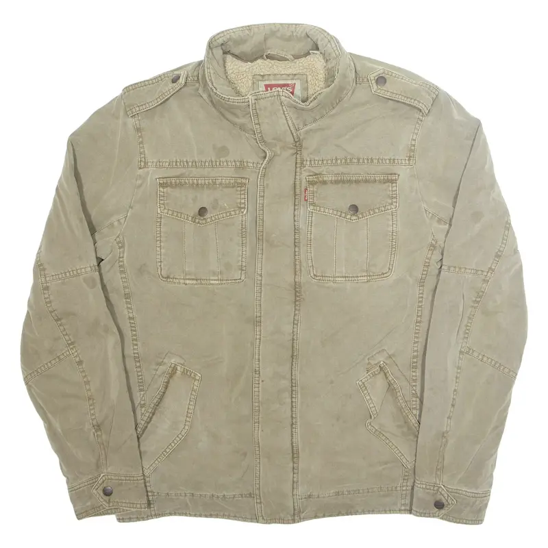 LEVI'S Sherpa Lined Mens Jacket Brown S