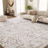 [Deals for You Days] MontVoo Boho Washable Area Rug, Non-Slip & Easy Care, Modern Neutral Graphic Carpet for Living Room & Be...
